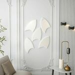 Damla Medium - White White Decorative Chipboard Mirror