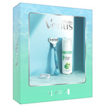 Giftset Gillette Venus Smooth brijač sa dve dopune i gel za brijanje Satin Care 75ml
