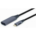 A-USB3C-DPF-01 Gembird USB Type-C to DisplayPort muški adapter, sivi