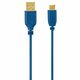 USB-C kabl, fleksibilan,bakar,pozlata, 0.75m plavi