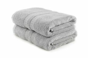Ayliz - Grey Grey Bath Towel Set (2 Pieces)
