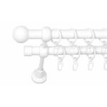 Garnišna Promo Kugel dvostruka 150 cm, bela, prečnik 19 mm