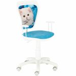Ministyle kancelarijska stolica 55x55x97 cm bela / mačka 2
