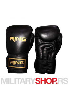 Kožne bokserske rukavice 10oz Ring Black
