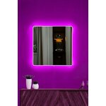 HANAH HOME Ogledalo sa LED osvetljenjem Square 30x30 cm Pink