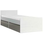 Mati L1 krevet sa podnicom 95x205x70 cm belo/sivi