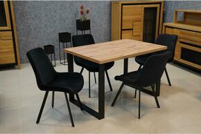 Barcelona set stolova i stolica 1+4st 120x80x75 cm natur/crna