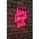 Live Laugh Love - Pink Pink Decorative Plastic Led Lighting