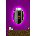 HANAH HOME Ogledalo sa LED osvetljenjem Elliptical Single 30x40 cm Pink