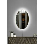 HANAH HOME Ogledalo sa LED osvetljenjem Elliptical Single 30x40 cm White