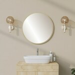 Yuvarlak Mirror - Beige Beige Decorative Mirror