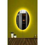 HANAH HOME Ogledalo sa LED osvetljenjem Elliptical Single 30x40 cm Yellow