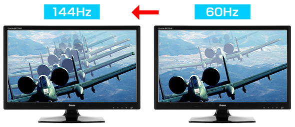 Razlika između monitora sa brzinom osvežavanja 60 Hz i 144 Hz.