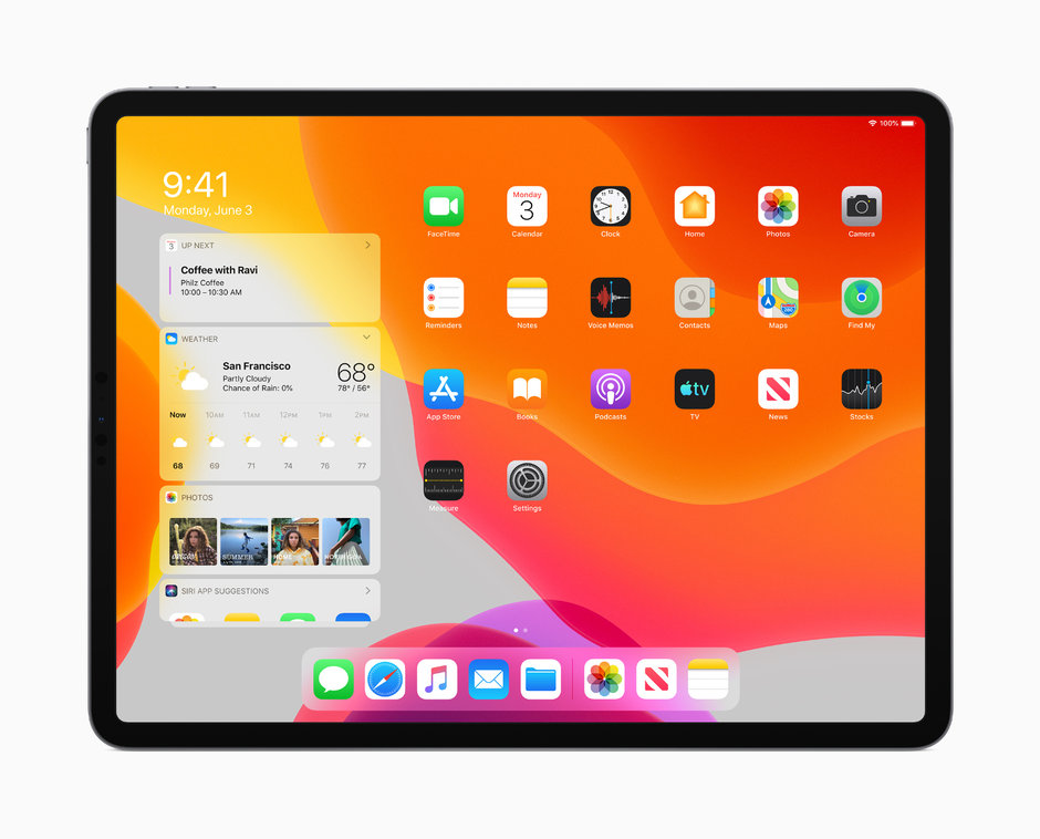 iPadOS početni ekran