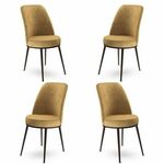 Dexa - Cappuccino, Brown CappuccinoBrown Chair Set (4 Pieces)