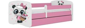 Babydreams krevet sa podnicom i dušekom 90x164x61 cm rozi/print pande