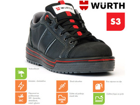 Wurth plitka radna obuća Sneakers S3 crna