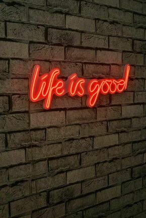 Life Is Good - Red Red Decorative Plastic Led Lighting