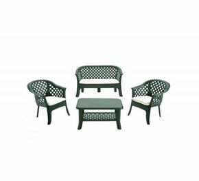 Baštenski set sto + 2 stolice + dvosed Veranda zeleni