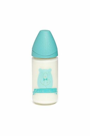 Suavinex staklena flašica za bebe 3P S svetlo plavi medved