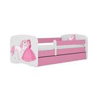 Babydreams krevet sa podnicom i dušekom 90x184x61 cm rozi/print princeze 1