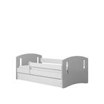 Classic decji krevet sa podnicom 90x164x65 cm belo/sivi
