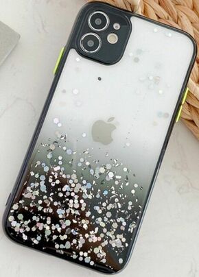 MCTK6-iPhone 12 * Furtrola 3D Sparkling star silicone Black (200)