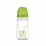 CANPOL BABIES flašica široki vrat,antikolik easy start colorful animals 240ML zelena 35/206
