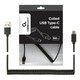 CC USB2C AMCM 0 6M Gembird Spiralni USB 2 0 AM na USB C kabl 0 6m black