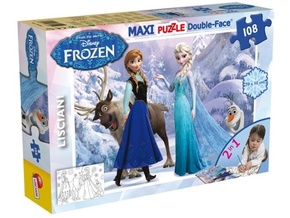 Lisciani Slagalica Frozen Elsa i Anna 2u1 složi i oboji 108pcs maxi 46904