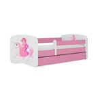 Babydreams krevet sa podnicom i dušekom 90x164x61 cm rozi/print princeze