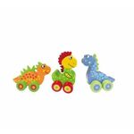 Orange tree toys Drveni set vozalica - 3 dinosaurusa