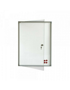 Tabla oglasna 2x3 GS42 bela magnetna sa vratima i ključem 2xA4 / 51X37