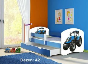 Deciji krevet ACMA II 160x80 F + dusek 6 cm BLUE42