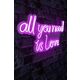 All You Need is Love - Pink Pink Decorative Plastic Led Lighting