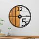 Wooden Clock - 62 WalnutBlack Decorative Wooden Wall Clock