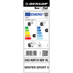 DUNLOP 245/40 R19 98V XL MFS WINTER SPORT 5 ROF M+S 3PMSF (E-B-B[72])(Zimska guma za putni