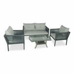 Hanah Home Shangai 38 - Grey Grey Garden Lounge Set
