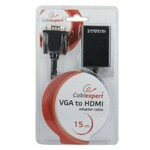 A VGA HDMI 01 Gembird VGA to HDMI and audio cable single port black WITH AUDIO