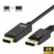 Kabl Displayport - HDMI 4K 1.8m DP2H-K1.8M, 4K30