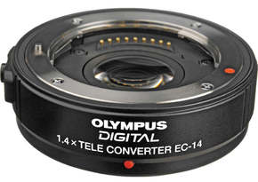 Olympus EC-14 Teleconverter Olympus EC-14 Teleconverter uvećava raspon objektiva za 40%. Kompatibilan je sa svim Zuiko Digital objektivima.
