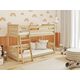 Drveni Dečiji Krevet Na Sprat Kevin - Svetlo Drvo - 190*90 Cm