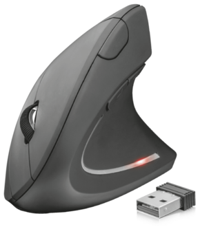 TRUST bežični ergonomski miš VERTO (Crni) - 22879