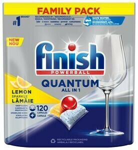 Finish tablete za mašinsko pranje posuđa quantum All in One Limun