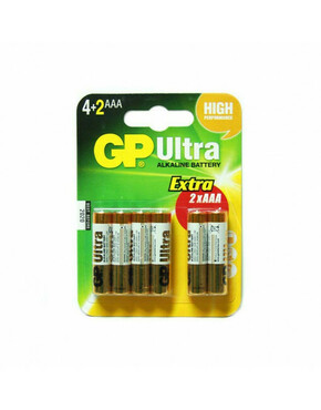 Baterija GP ultra alkalna LR03 AAA 4+2