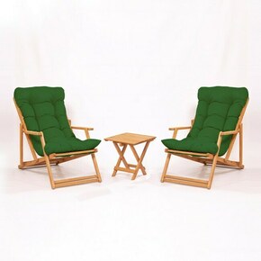MY007 - Green Green Natural Garden Table &amp; Chairs Set (3 Pieces)
