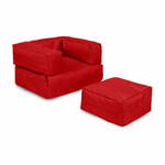 Atelier del Sofa Lazy bag Kids Single Seat Pouffe Red