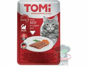 Tomi Komadići mesa u želeu za mačke živina i paradajz 100gr