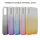 Torbica Double Crystal Dust za Xiaomi Mi Note 10/Note 10 Pro/CC9 Pro Pro zuto srebrna