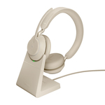 Jabra Evolve2 65 slušalice, USB/bežične/bluetooth, bež/crna, 117dB/mW/38dB/mW/84dB/mW, mikrofon